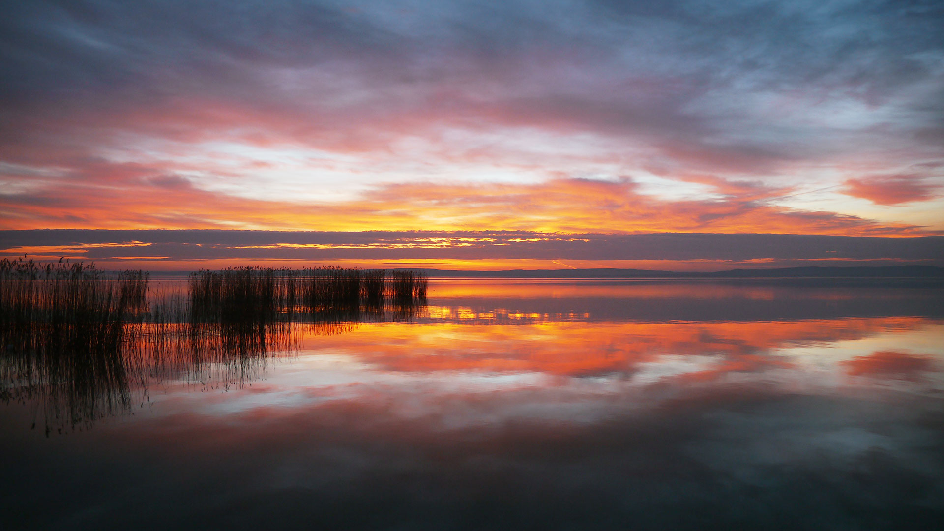 A kép, a Balaton északi partján készült korán reggel
